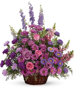 Gracious Lavender Basket Arrangement