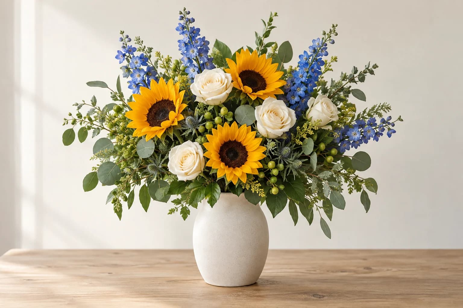 A sculptural bouquet in rich and natural colors