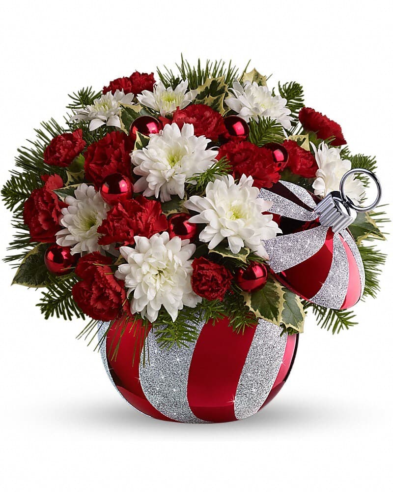 Celebrations by Radko Ornament by Teleflora Flower Arrangement
