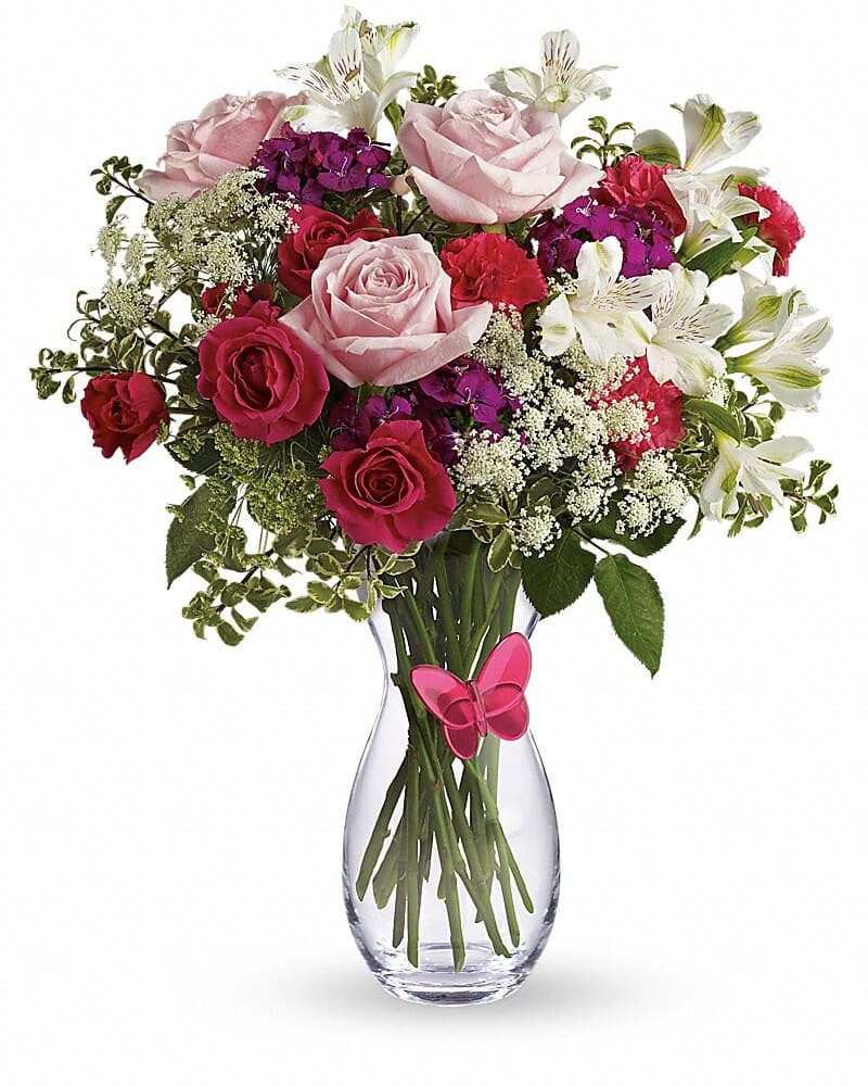 Pink Butterfly Bouquet by Teleflora Bouquet