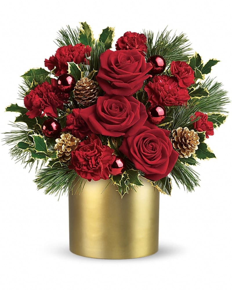 Royal Holiday Roses Flower Arrangement