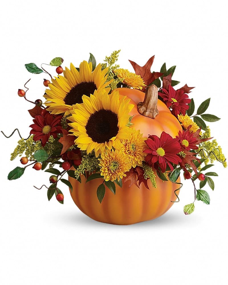 Teleflora's Pretty Pumpkin Bouquet