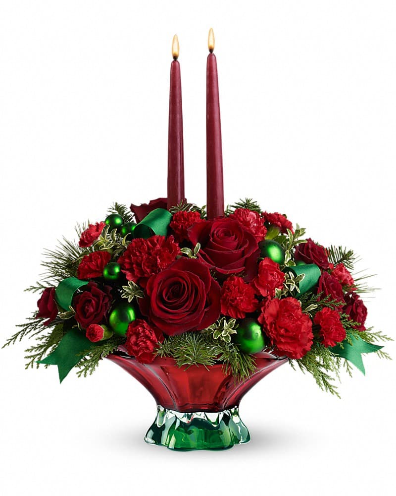Teleflora's Joyful Christmas Centerpiece