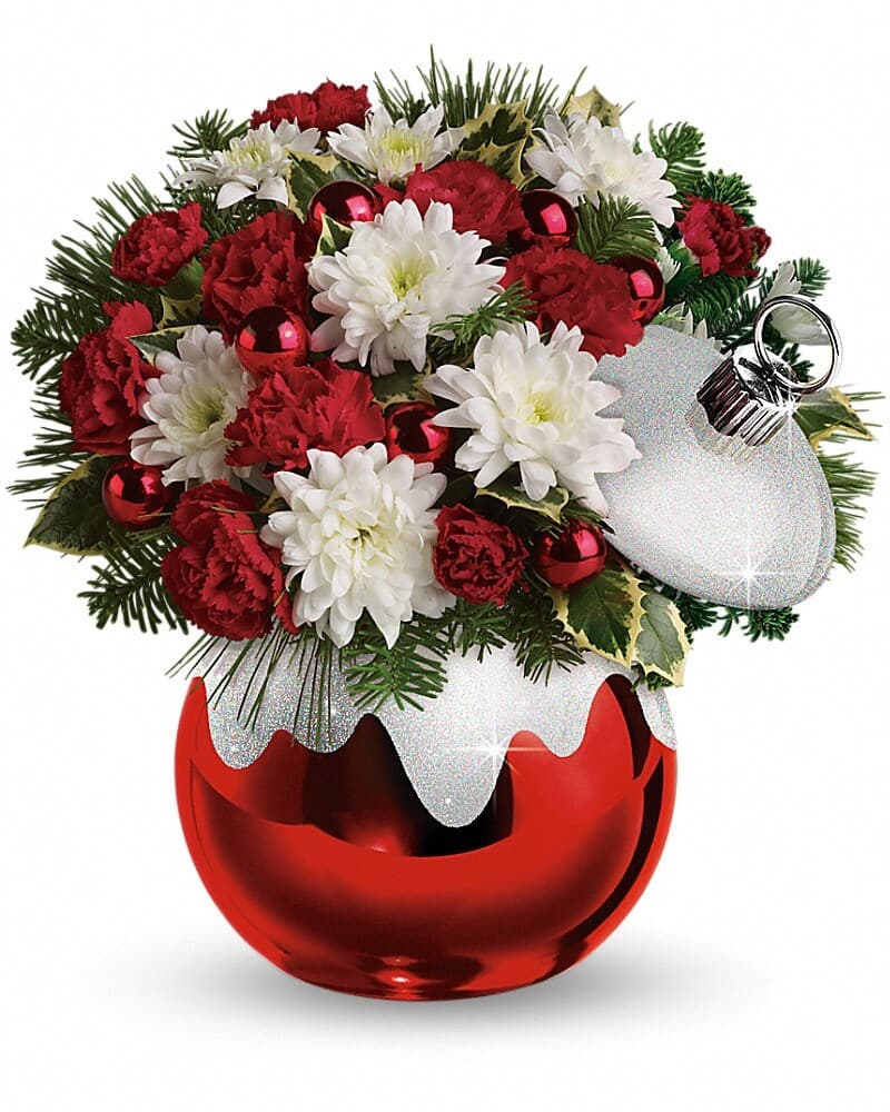 Celebrations by Radko Glitter &amp; Shine Ornament Flower Arrangement
