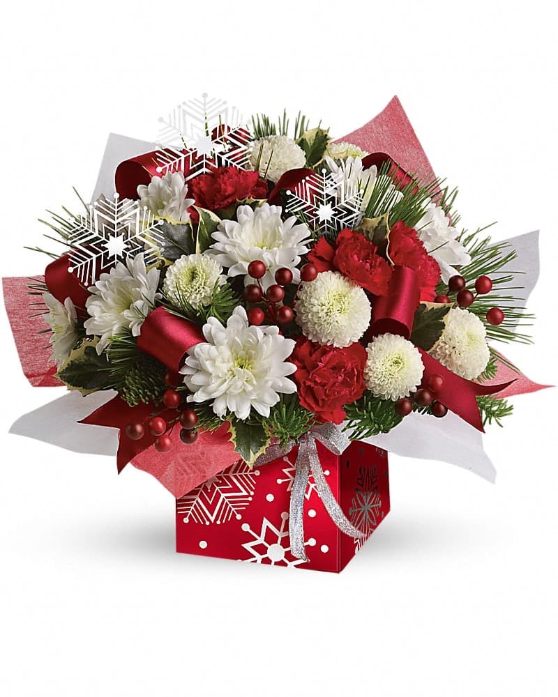 Teleflora's Winter Snowflake Present Perfect