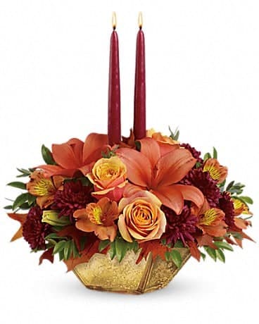 Teleflora's Harvest Gold Centerpiece