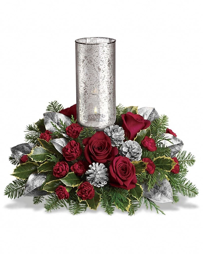 Teleflora's Silver Glow Centerpiece