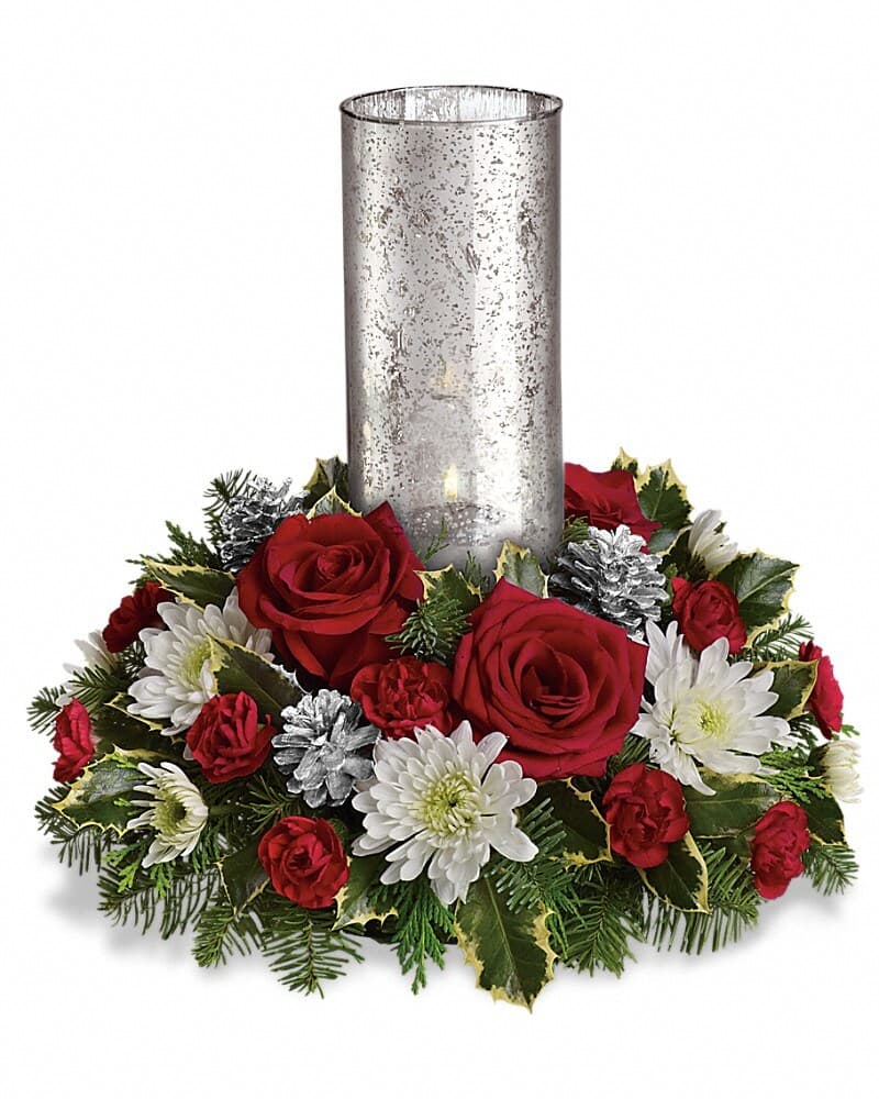 Lets Be Merry Centerpiece By Teleflora