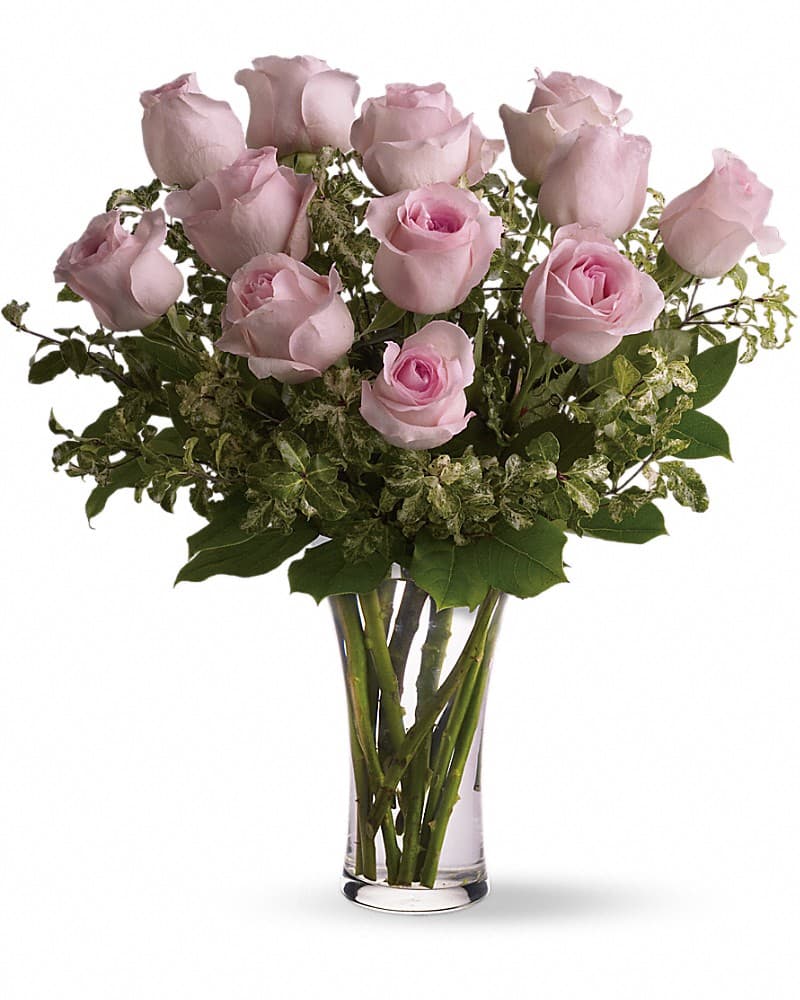 A Dozen Pink Roses Bouquet