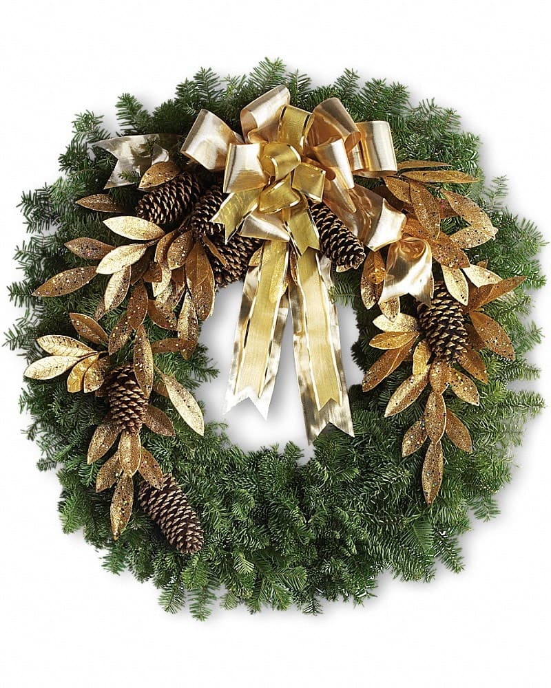 Glitter &amp; Gold Wreath Bouquet