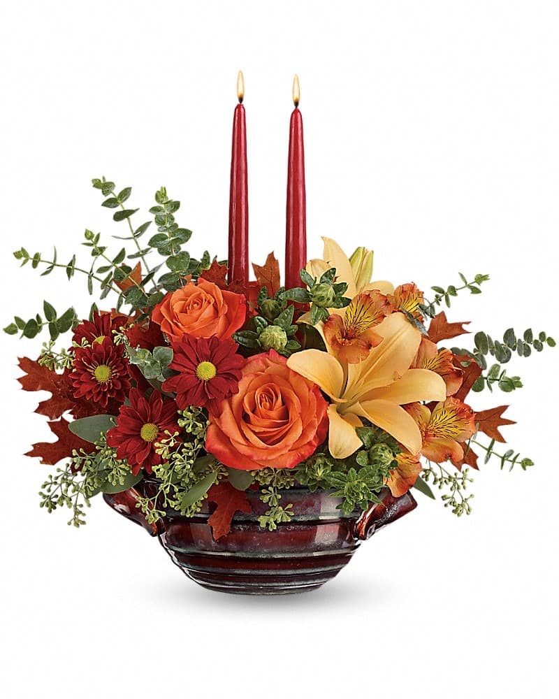 Teleflora's Autumn Gathering Centerpiece
