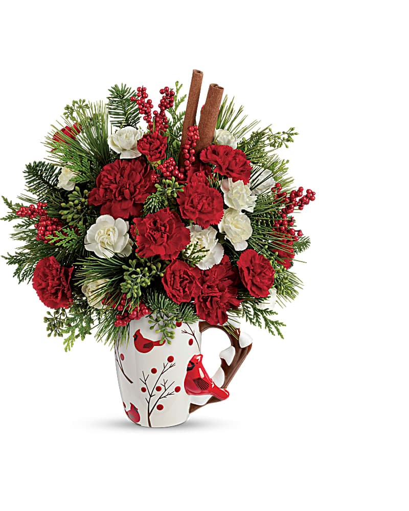 Send a Hug® Christmas Cardinal by Teleflora Bouquet