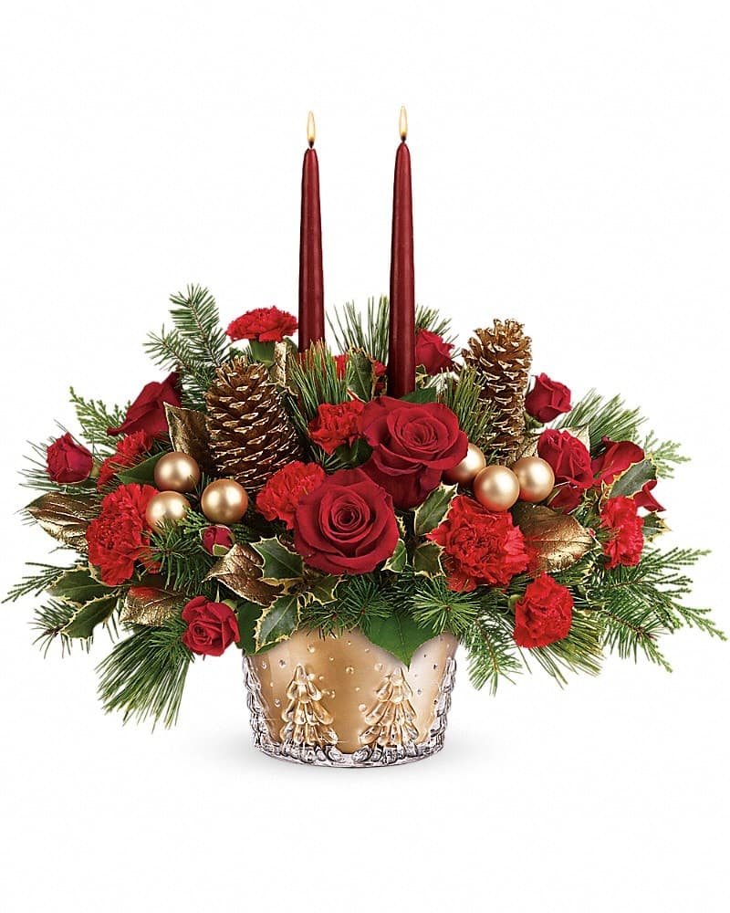 Teleflora's Festive Glow Centerpiece