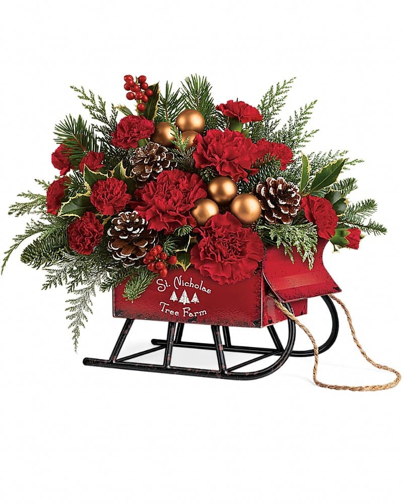 Teleflora's Vintage Sleigh Bouquet