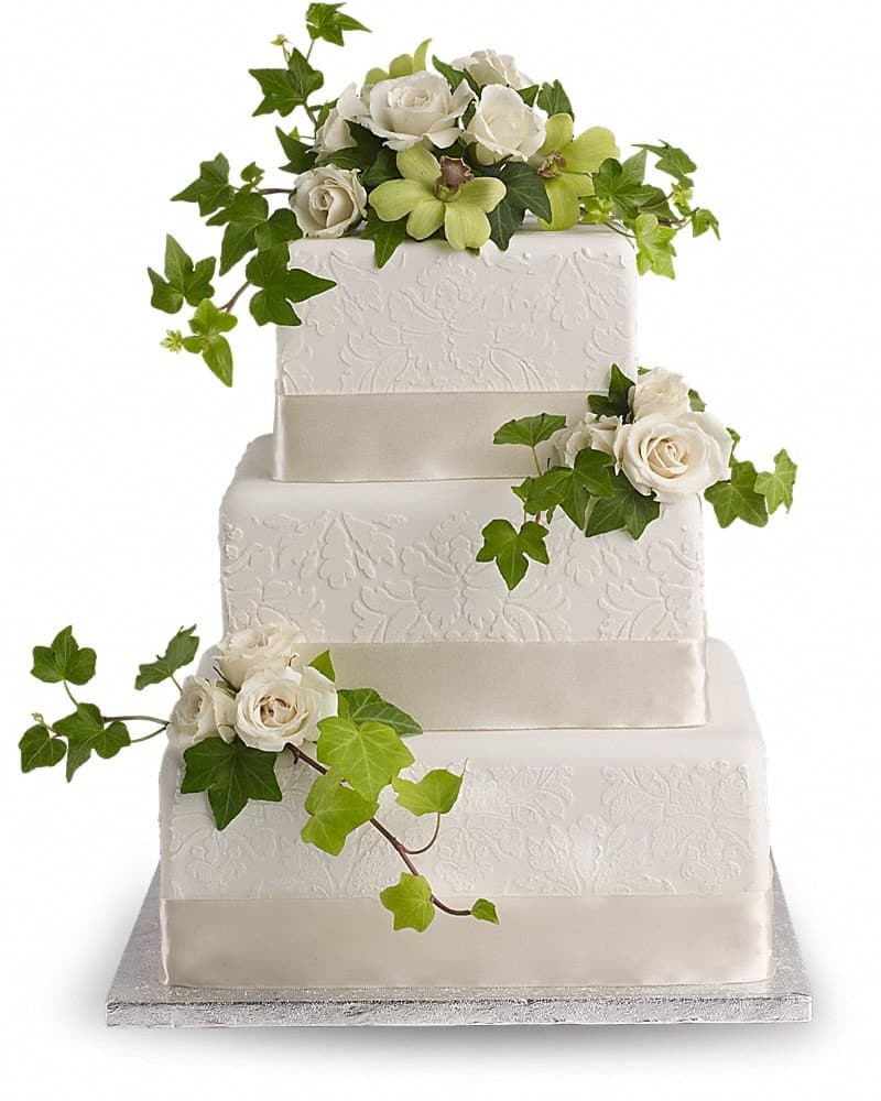 Roses and Ivy Cake Decoration Specialty Arrangement