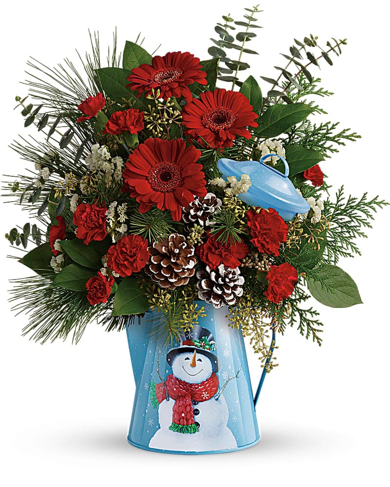 Teleflora's Vintage Snowman Bouquet