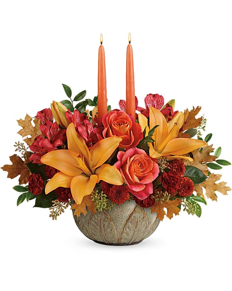 Teleflora's Artistic Glow Centerpiece