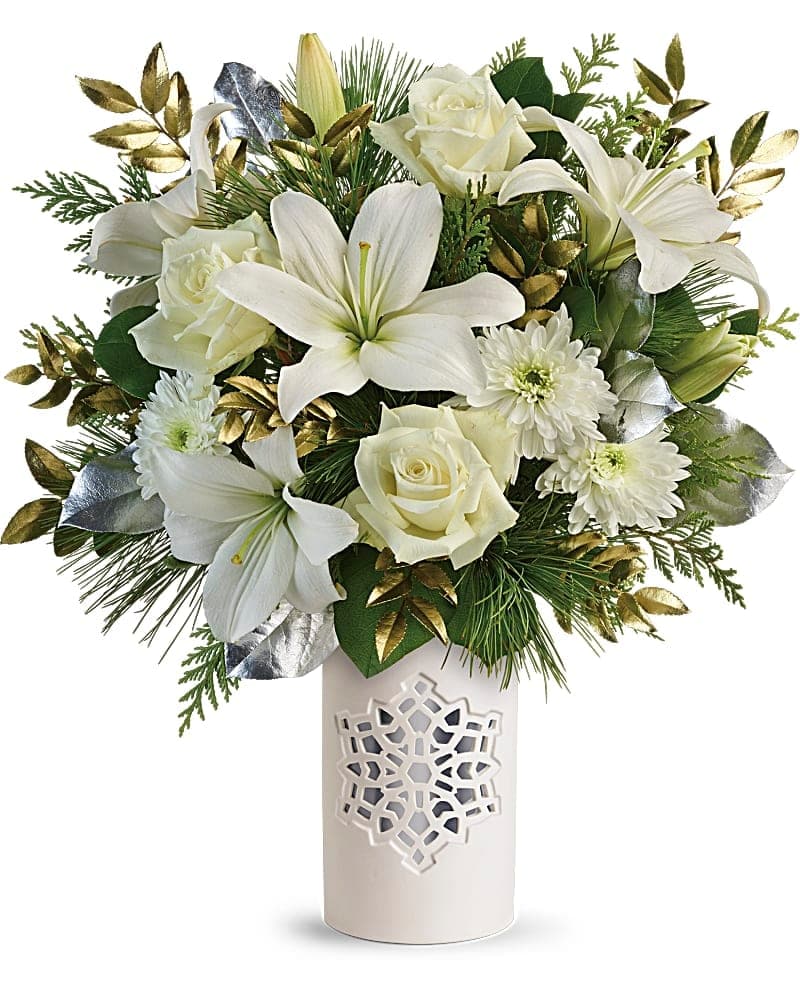 Teleflora's White Snowflake Bouquet