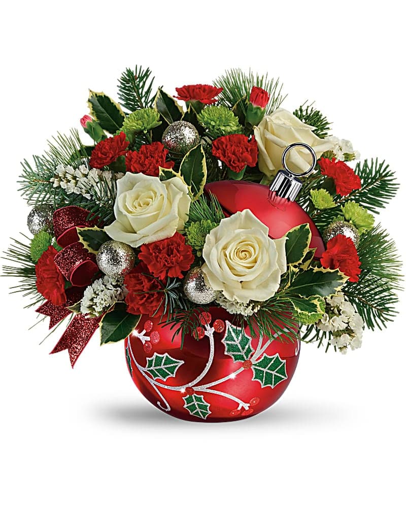 Teleflora's Classic Holly Ornament Bouquet