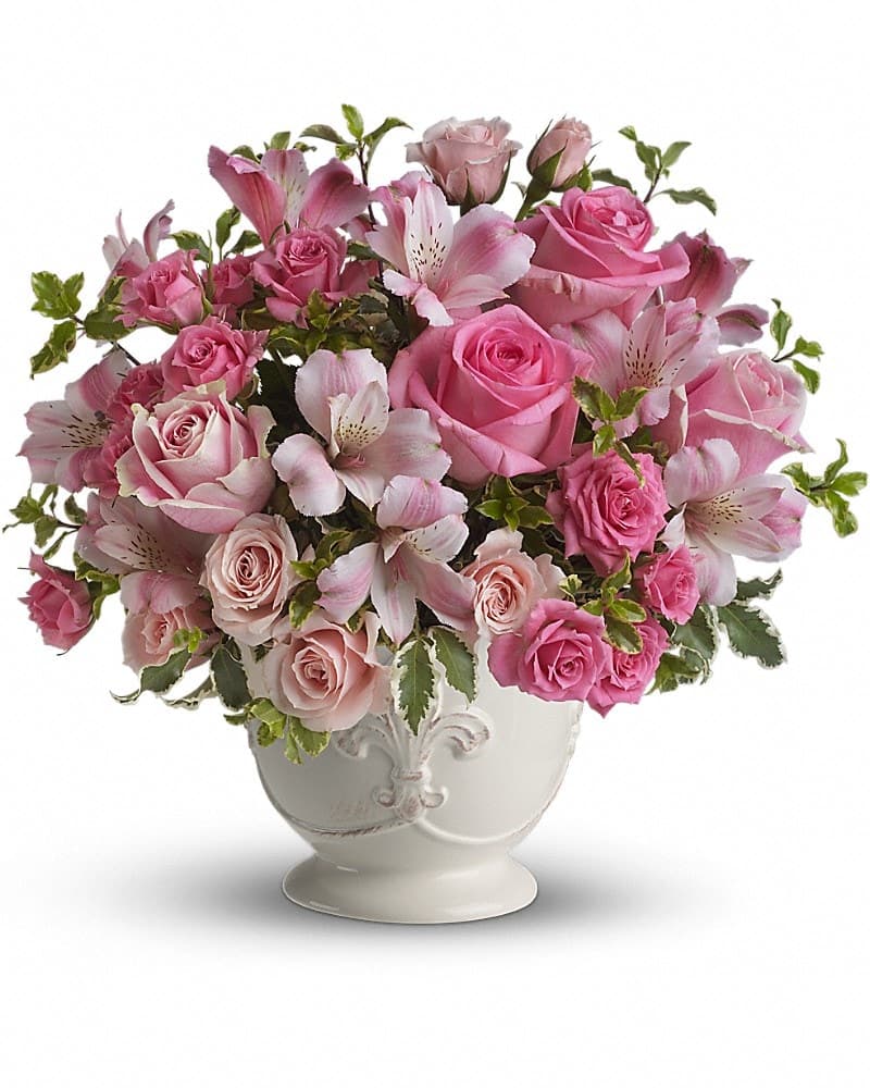 Teleflora's Pink Potpourri Bouquet With Roses