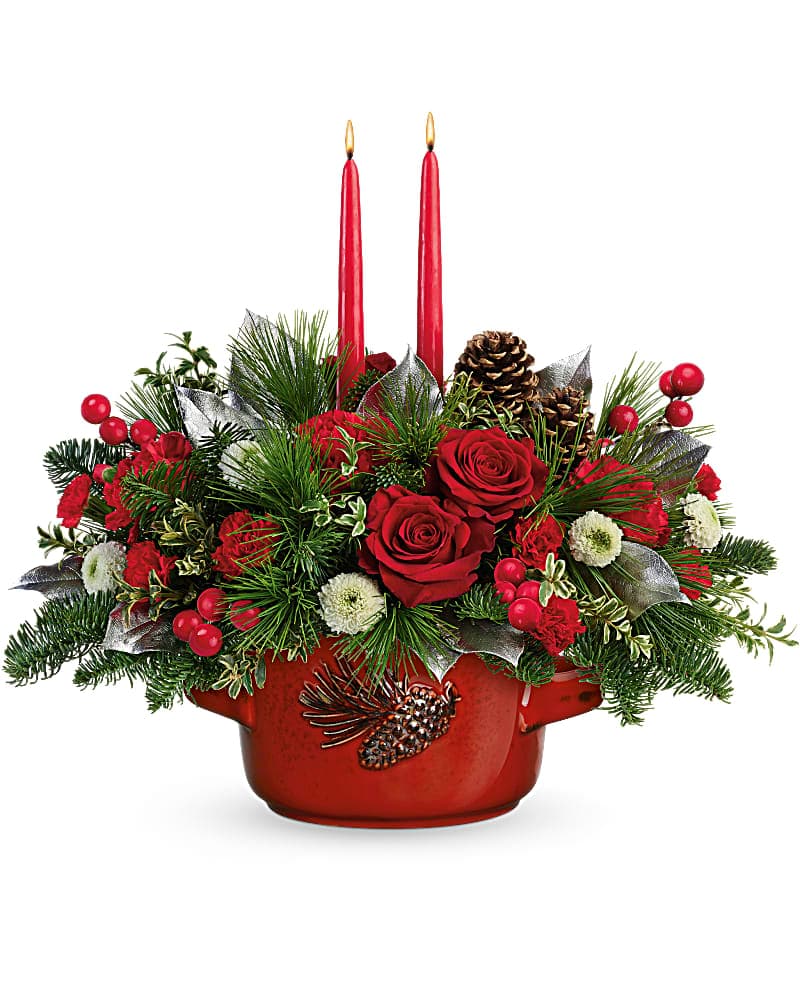 Teleflora's Christmas Heirloom Centerpiece