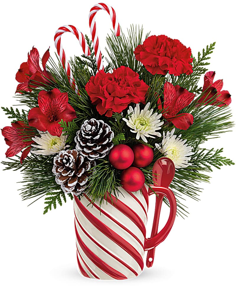 Teleflora's Send A Hug Sweet Stripes Bouquet