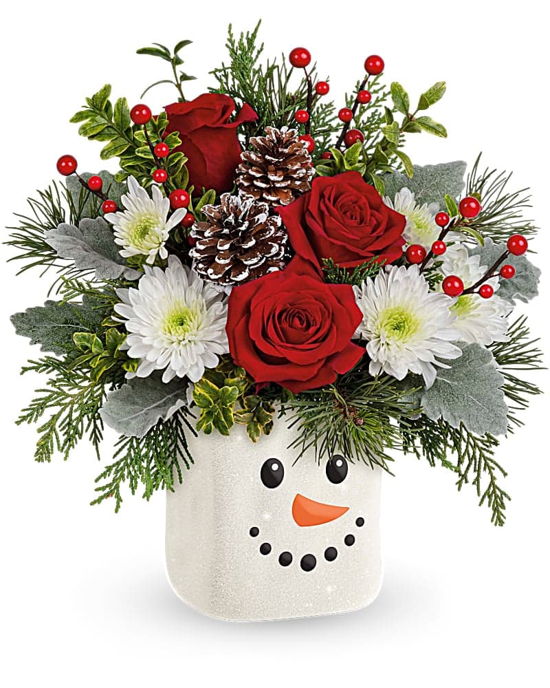 Teleflora's Smiling Snowman Bouquet