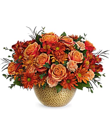 Vintage Gold Fall Centerpiece Bouquet