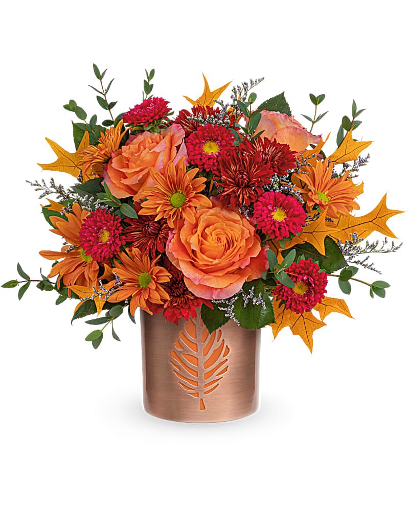 Teleflora's Leaves Of Copper Bouquet