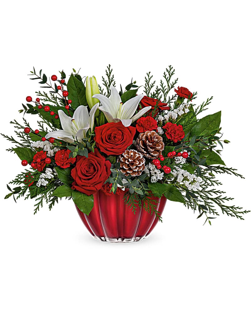 Teleflora's Vibrant Christmas Centerpiece
