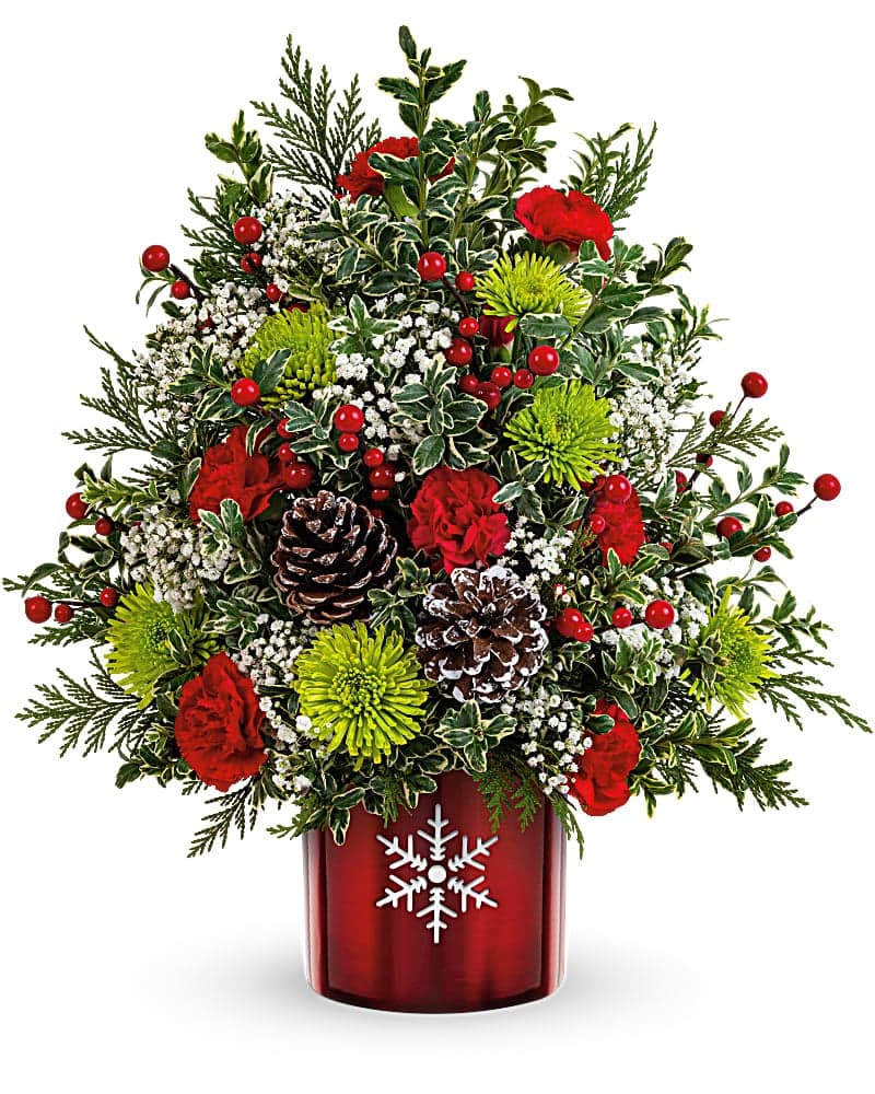 Teleflora's Festive Snowflake Tree