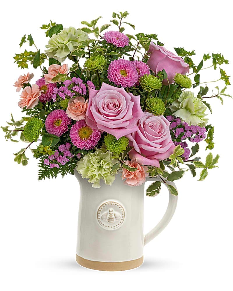 Teleflora's Artisanal Pitcher Bouquet