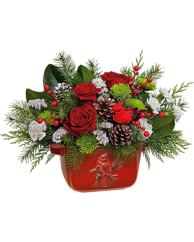 Teleflora's Classic Cardinal Centerpiece