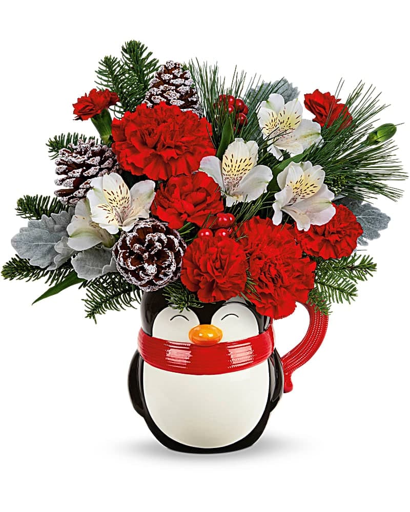 Teleflora's Send A Hug Snowy Smiles Bouquet