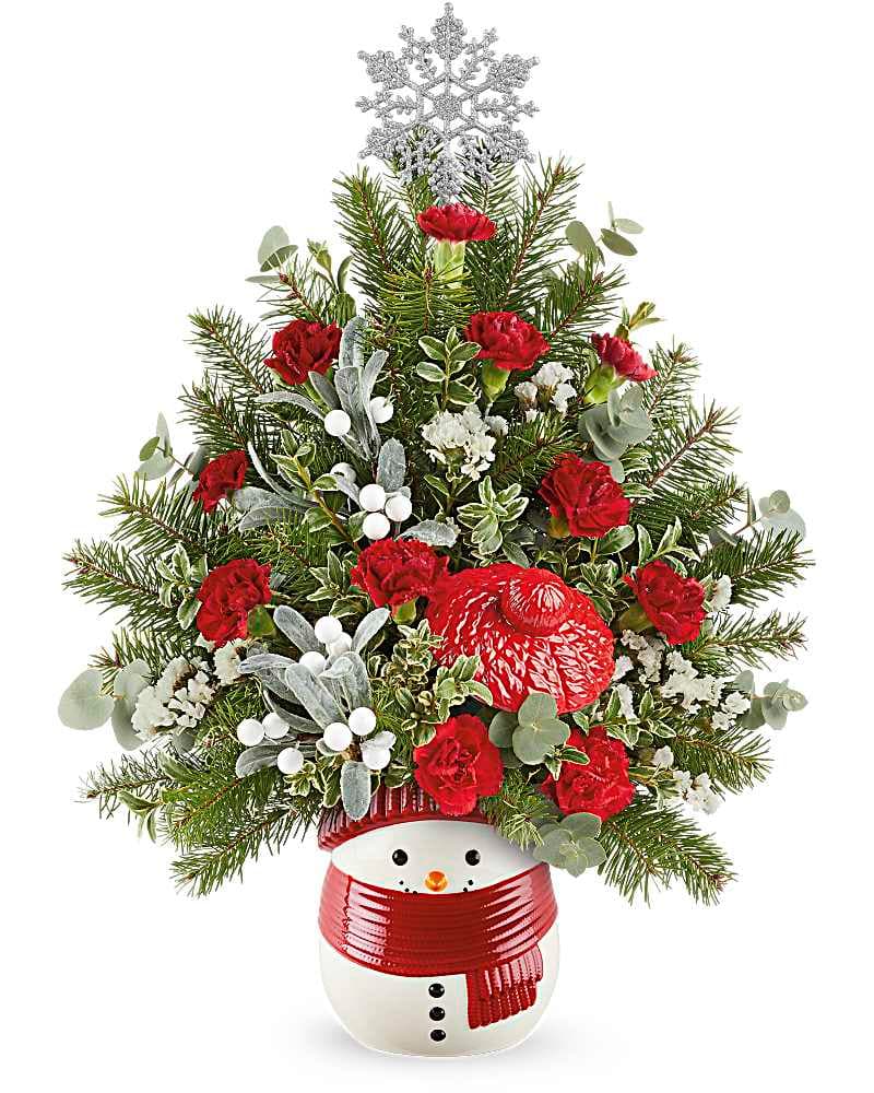 Teleflora's Snowman Surprise Tree