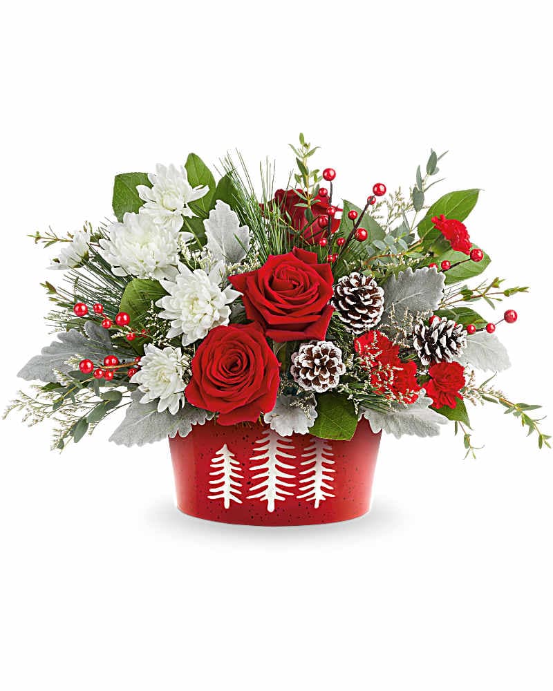 Teleflora's Snowy Pines Centerpiece