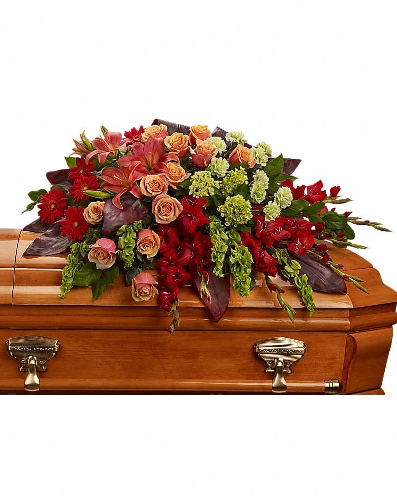 A Fond Farewell Casket Spray Bouquet