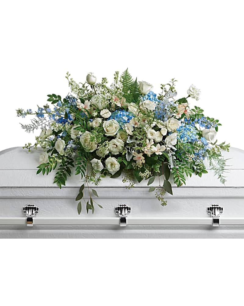 Tender Remembrance Casket Spray Sympathy Arrangement
