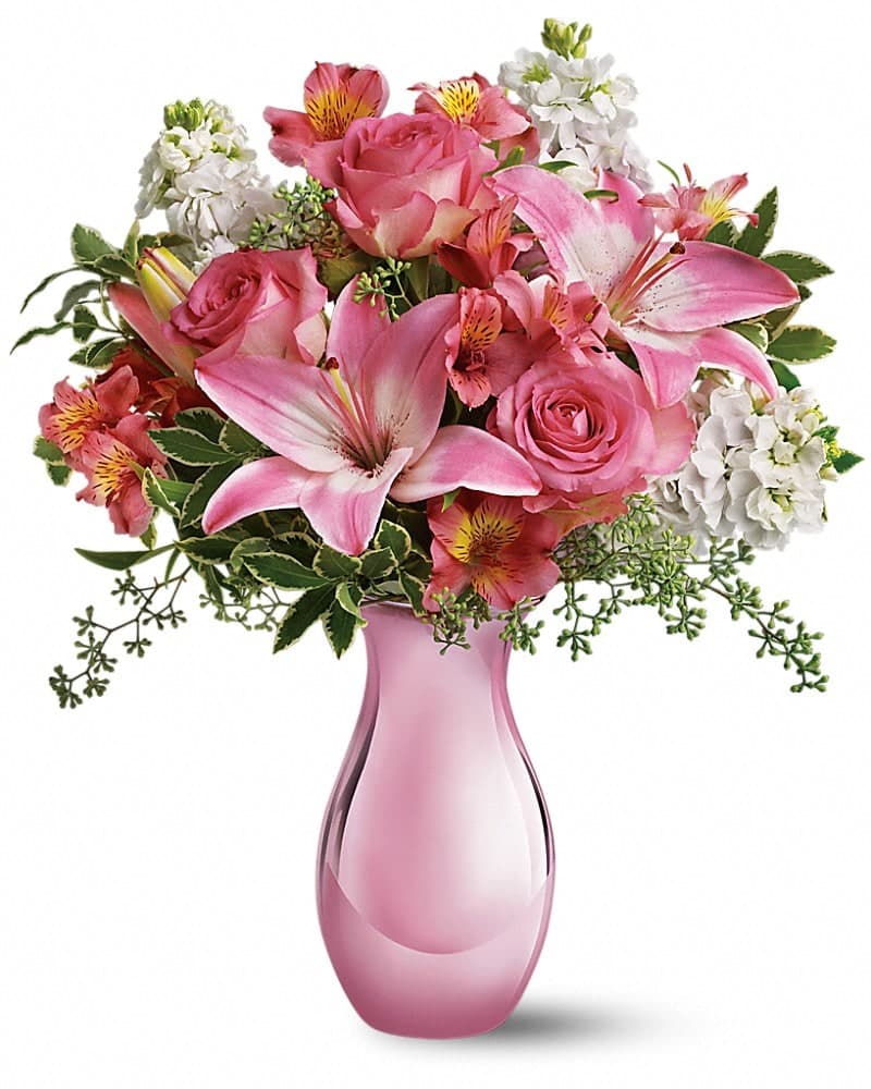 Teleflora's Pink Reflections Bouquet With Roses