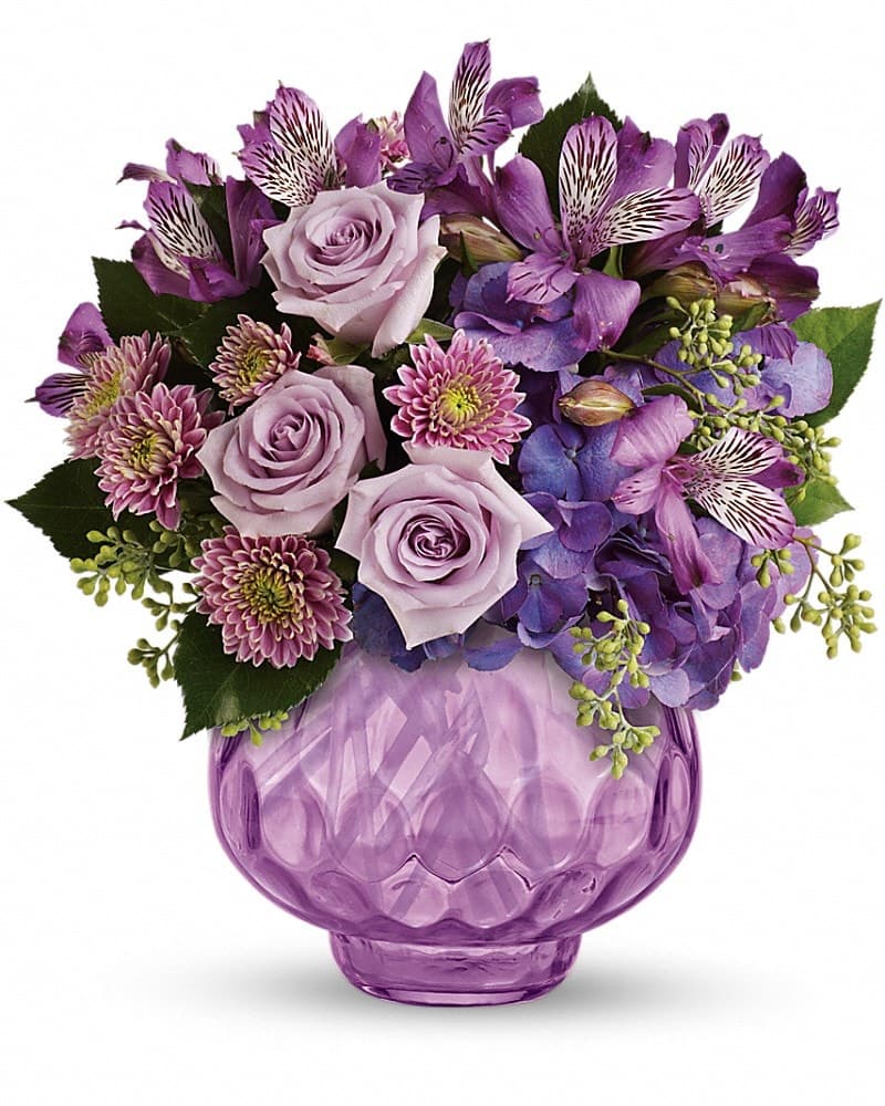 Teleflora's Lush And Lavender With Roses