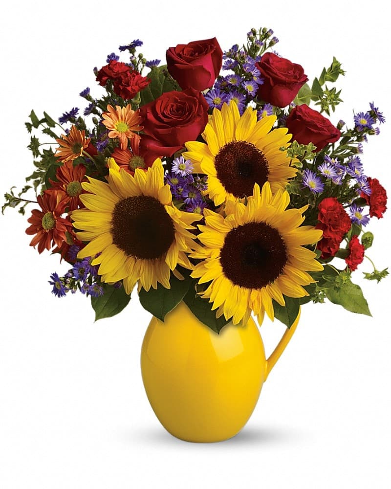 Teleflora's Sunny Day Pitcher Of Joy