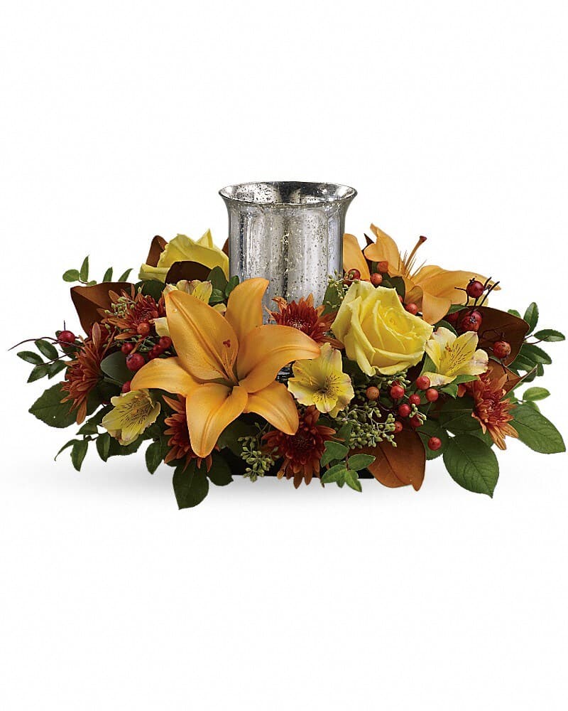 Glowing Gathering Centerpiece by Teleflora Specialty Arrangement