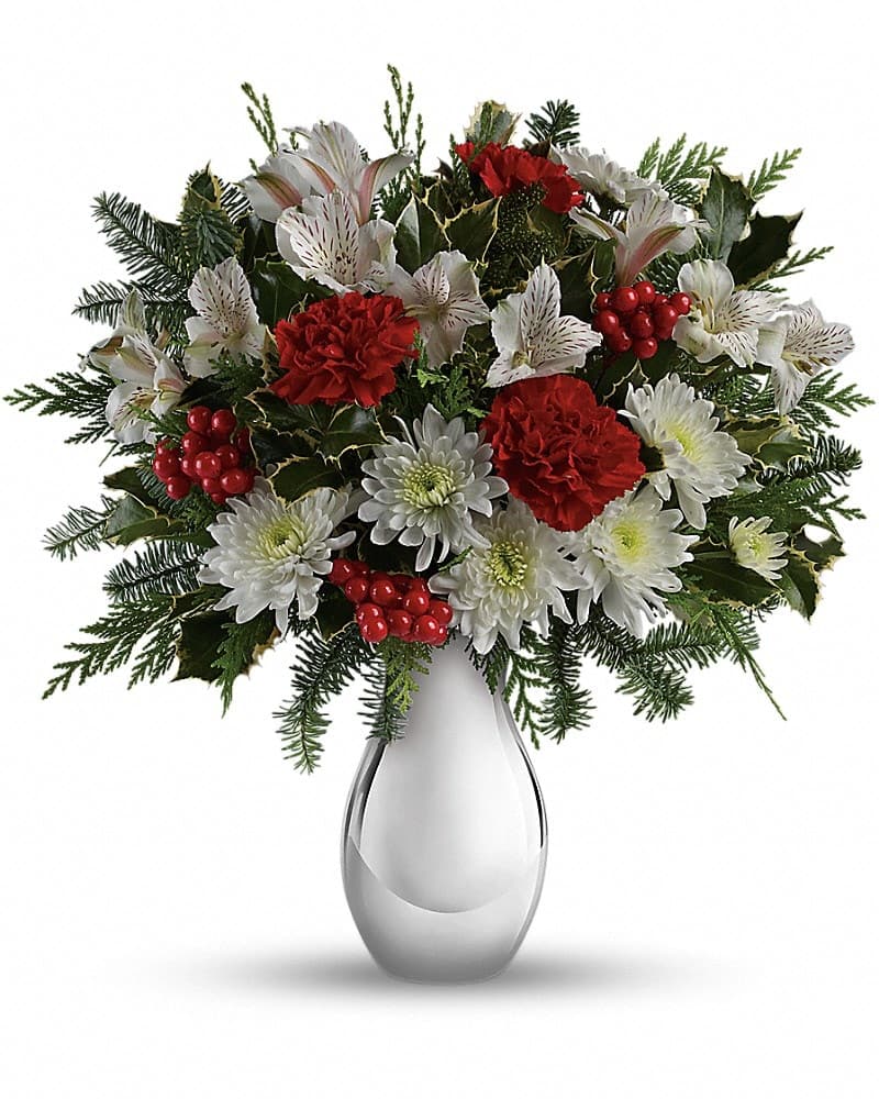 Teleflora's Silver And Snowflakes Bouquet