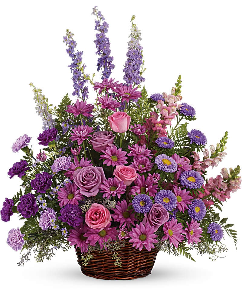 Gracious Lavender Basket Arrangement